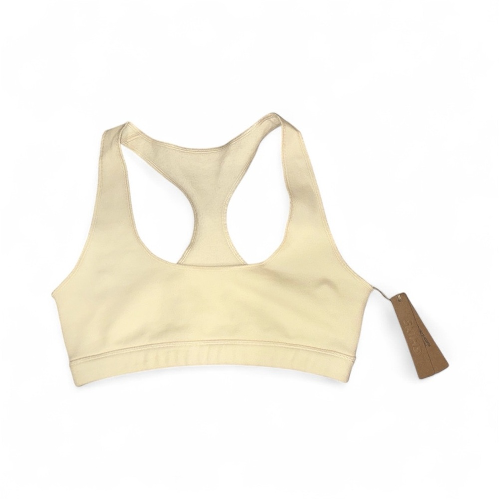 SKIMS Cotton Fleece Cream Racerback Bralette